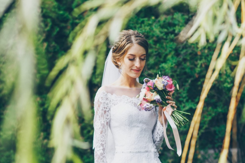 Букет невесты розово-сиреневый