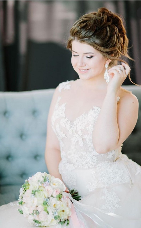 Букет невесты с розой бумбастик